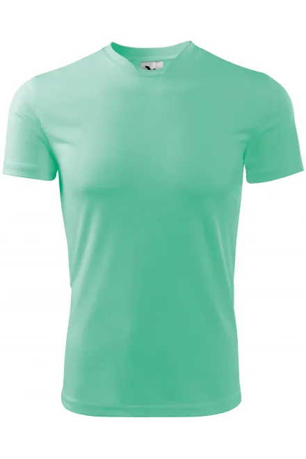 Asümmeetrilise kaelusega T-särk - mint, XL