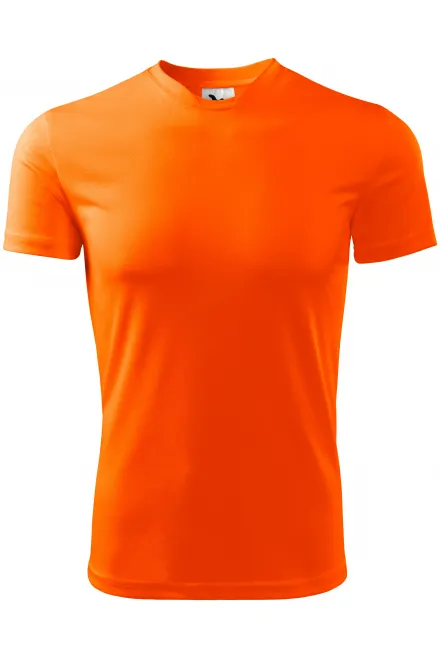 Asümmeetrilise kaelusega T-särk - neon orange, XL