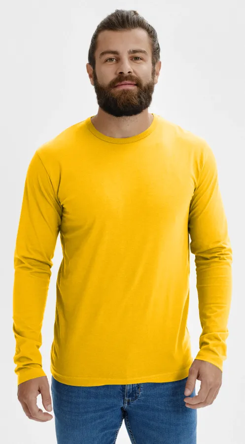 Meeste pikkade varrukatega T-särk, kollane Meeste pikkade varrukatega T-särk, kollane