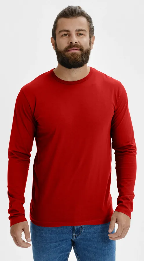 Meeste pikkade varrukatega T-särk, punane Meeste pikkade varrukatega T-särk, punane