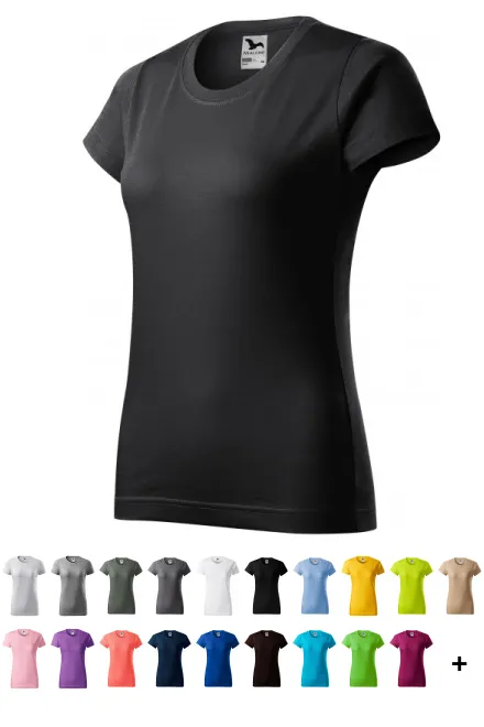 Naiste lihtne T-särk, eebenipuu hall