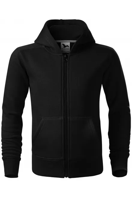 Laste kapuutsiga dressipluus - must, 134 cm / 8 aastat