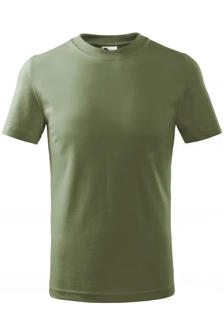 Laste lihtne T-särk - khaki, 110 cm / 4 aastat