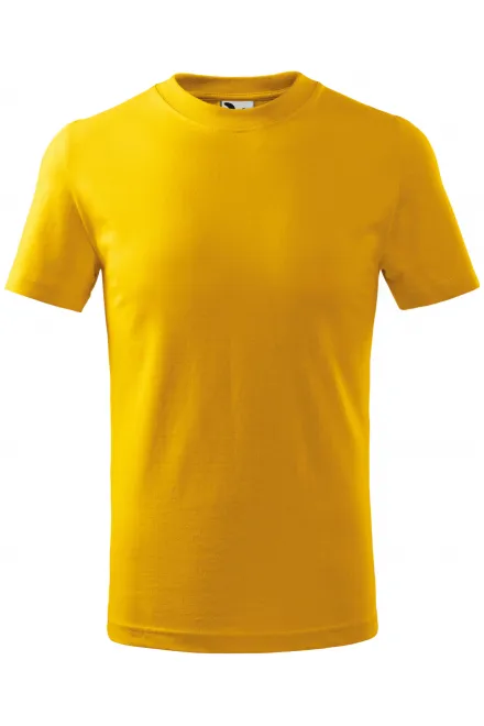 Laste lihtne T-särk - kollane, 110 cm / 4 aastat