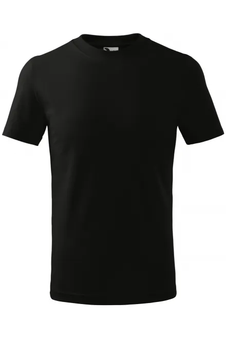 Laste lihtne T-särk - must, 110 cm / 4 aastat