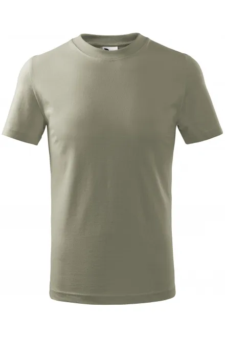 Laste lihtne T-särk - särav khaki, 110 cm / 4 aastat