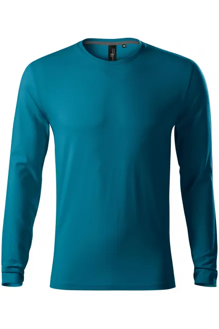 Liibuv pikkade varrukatega meeste T-särk - petrol blue, S