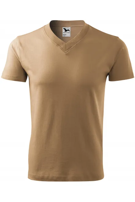 Lühikeste varrukatega keskmise kaaluga T-särk - liivane, 3XL