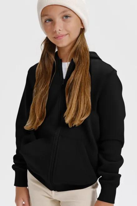 Laste kapuutsiga dressipluus, must