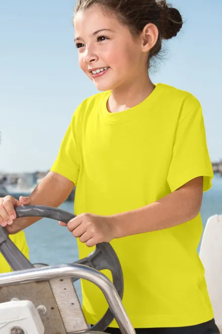 Laste kerge T-särk, sidrunikollane