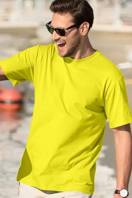 Meeste klassikaline T-särk, sidrunikollane