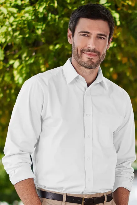 Meeste pikkade varrukatega särk, valge