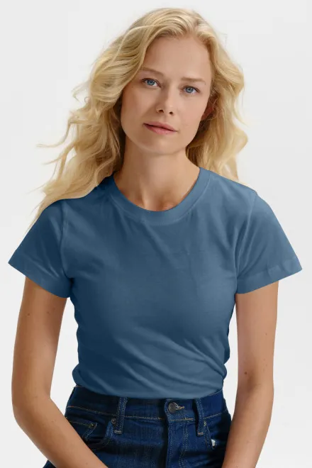 Naiste lihtne T-särk, denim Naiste lihtne T-särk, denim