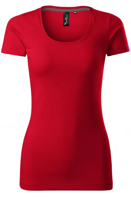 Naiste dekoratiivõmblustega T-särk - formula red, XS