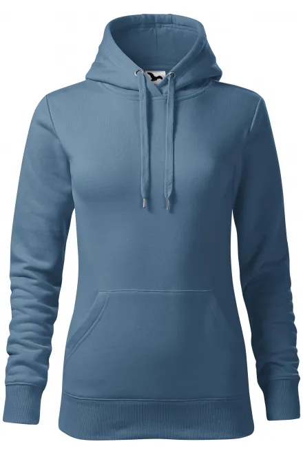 Naiste dressipluus kapuutsiga ilma lukuta - denim, XS