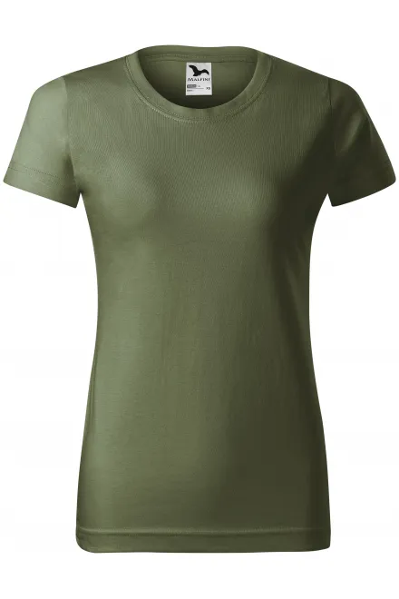 Naiste lihtne T-särk - khaki, XS