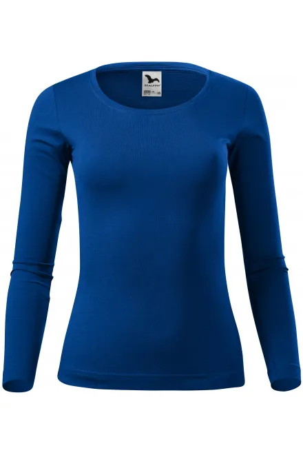 Naiste pikkade varrukatega T-särk - sügavsinine, XS